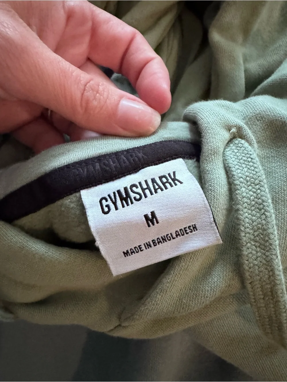 Gymshark Hooded Pullover Sweatshirt in Sage Green